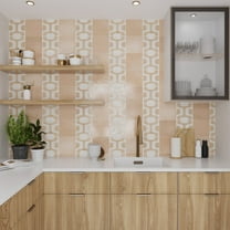 Cadence 8x8 White Faded Terracotta Porcelain Square Motif Wall and Floor Tile (12.49 sq ft/case) - 29 Pack