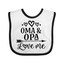 Inktastic My Oma Opa Love Me Grandkids Boys or Girls Baby Bib