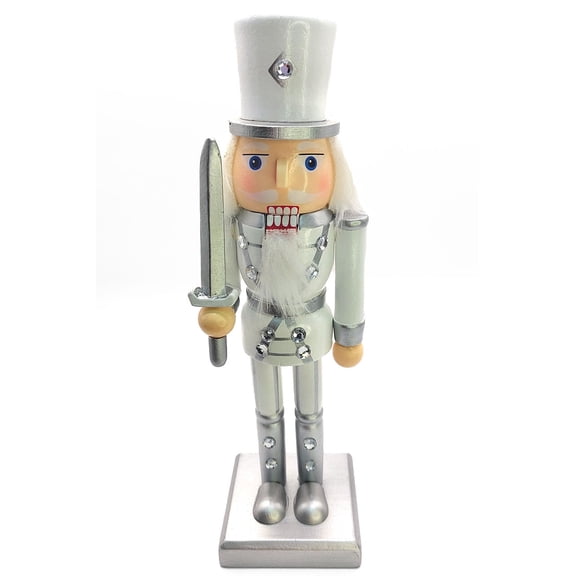 Wizardi Classic Wooden Festive Decoration - Christmas Nutcracker the Swordsman F07M14-34-N01364A