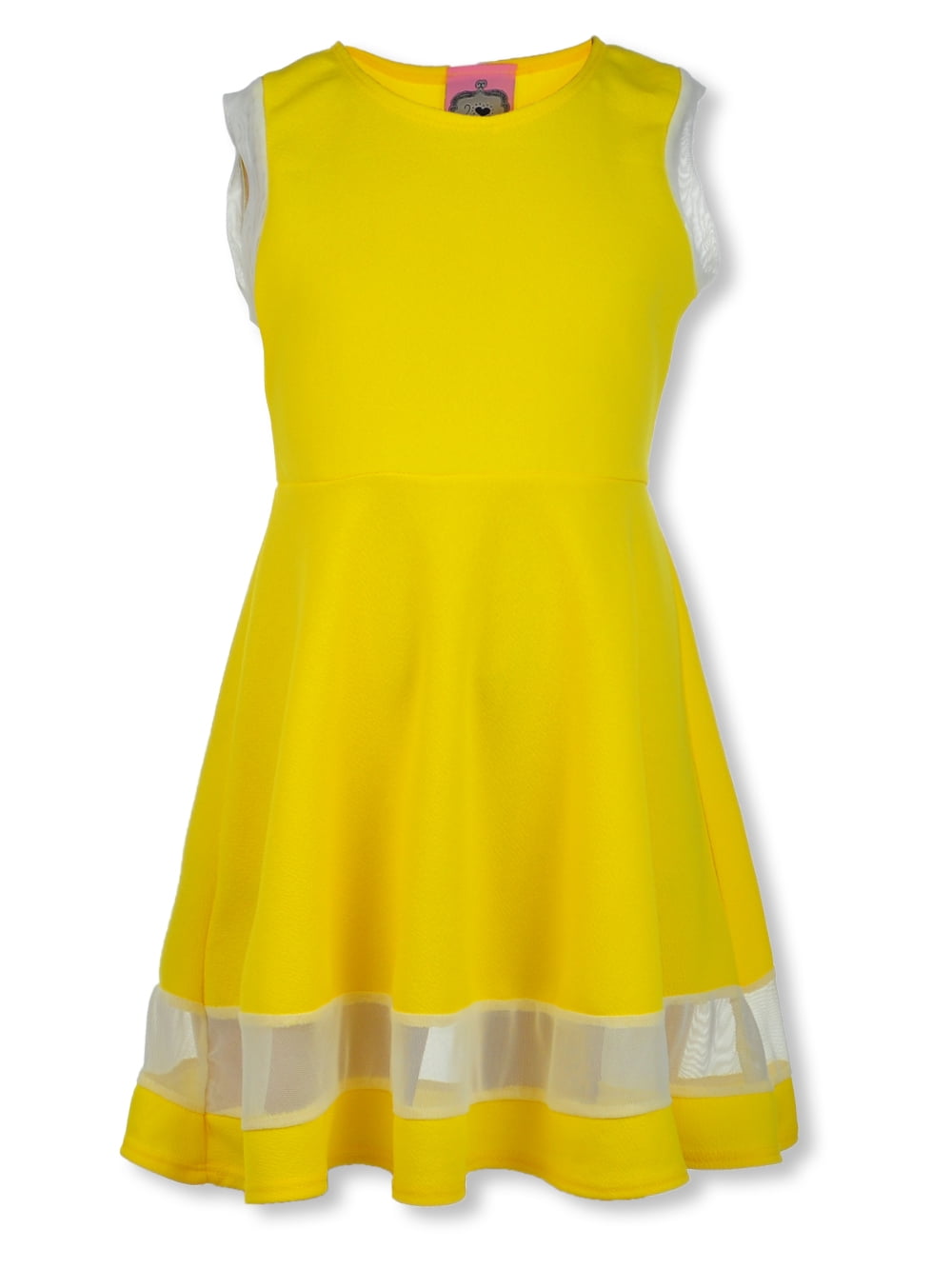 2 Tween Girls' Polyester Crepe Dress yellow, 8 (Big Girls)