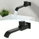 thumbnail image 1 of Grifo de baño G1/2 Cascada montada en la pared Sola manija Un orificio Grifo de agua fría negro mate Estilo moderno Accesorios de baño de boca plana para residencial comercial ANGGREK Otros, 1 of 8