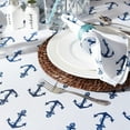 thumbnail image 2 of DII Blue Paisley Print Outdoor Tablecloth 60 Round, 2 of 5