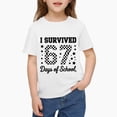 thumbnail image 2 of Six Seven Shirt, I Survived 67 Days of Schol T-Shirt Funny Six Seven Memee Shirt,White 110cm, 2 of 6