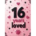 thumbnail image 4 of LUUFILx 16th Birthday Decoration Banner Backdrop Loved Pink Sparkly Background Party Supplies Sweet Photography Props Celebration Banner Decor Display, 4 of 8