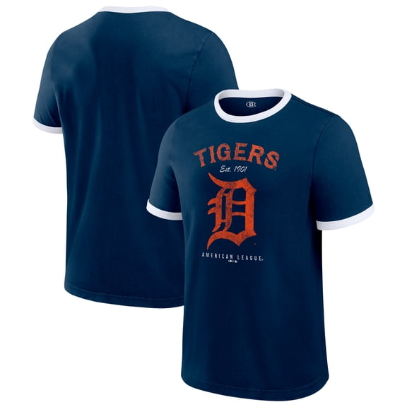 Men's Darius Rucker Collection by Fanatics Navy Detroit Tigers Washed Ringer T-Shirt