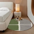 thumbnail image 2 of Sage Green Round Area Rug 4Ft Washable Circle Rugs for Bedroom Dining Room, Modern Painting Farmhouse Striped Abstract Art Non-Slip Carpet Floor Mats Indoor Outdoor Carpet Runner Aesthetic Home Decor, 2 of 8