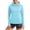 Light Blue, variant on Aboser Womens Thumb Hole Sun Shirts Lightweight Turtleneck UV Protection Hooded Tops Breathable Workout Hiking Hoodie Shirt UPF 50+ Rash Guard for Warm Weather