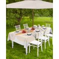 thumbnail image 4 of nqOlkjepod Boho Floral Outdoor Tablecloth with Umbrella Hole & Zipper, Abstract Contemporary Minimalist Clean-lined Rectangle Table Cover 60x102 Inch, Waterproof Table Cloth Protector for Patio, 4 of 7