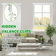 thumbnail image 4 of Hidden Channel Valance Clips, 1-7/8inch Clear Plastic Clips for The Valance with a Groove in The Back, 4 of 5