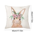 thumbnail image 3 of Nkmbld Easter Decorative Pillow Covers Easter Rabbits Patterns Throw Pillow Cases Decorative Cushion Covers for Sofa Couch Home Easter Decor, 3 of 8