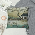 thumbnail image 2 of Leisuo Lumbar Throw Pillow Cover Classic Chinachinese Paintingthe Tile Old Bird House Country Landmarks Retro Spring Vintage Farmhouse Cushion Case for Sofa Couch Home Decor White, 2 of 5