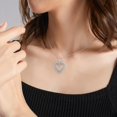 thumbnail image 3 of Natalia Drake 1/10 Cttw Diamond Heart Necklace for Women in Rhodium Plated Sterling Silver, 3 of 7