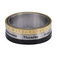 thumbnail image 4 of Stainless Steel Rotating Ring Roman men ring Numerals Three Colors Year Month Day Calendar Men Jewelry, 4 of 7