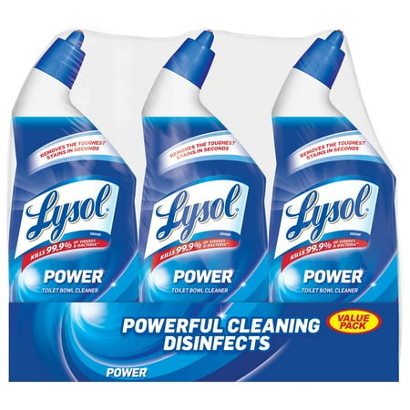 Lysol Power Toilet Bowl Cleaner, 24 Fl Oz, (Pack of 3)