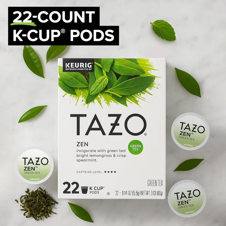 TAZO Zen Green Tea K-Cups, Green Tea Zen for Health and Wellness