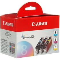 Canon 0621B016 (CLI-8) ChromaLife100 Ink, Cyan/Magenta/Yellow, 3/PK