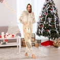 thumbnail image 5 of Cute Cartoon Bear Adult Onesie Pajamas Slim Fit Christmas One Piece Suit Pjs for Women and Men Hooded Zipper, 5 of 7