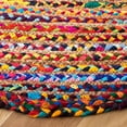 thumbnail image 3 of SAFAVIEH Braided Montana Geometric Reversible Area Rug, Pink/Red, 6' x 6' Round, 3 of 7