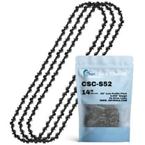 3-Pack 14-inch Chainsaw Chain Replacement for Craftsman 358.34114 Chainsaws - S52 (14", 3/8" Low Profile Pitch, 0.050" Gauge, 52 Drive Links)