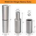 thumbnail image 3 of Weldable Gate Hinges 4 Inch,Heavy Duty Steel Weld Hinge,Detachable Hinges,Ball Bearing Detachable H, 3 of 5
