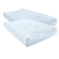 thumbnail image 2 of Touched by Nature Baby Boy Organic Cotton Changing Pad Cover, Powder Blue, One Size, 2 of 2