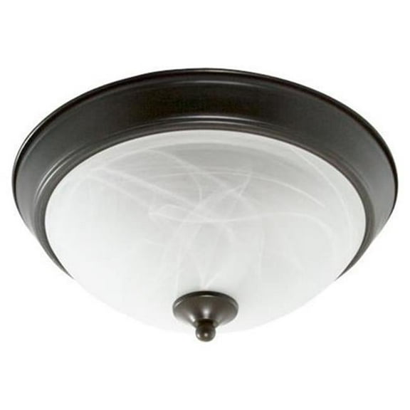 Efficient Lighting EL-810-223-BZ Traditional Family Flushmount Oil Rubbed Bronze Finish with Alabaster Glass Energy Star Qualified