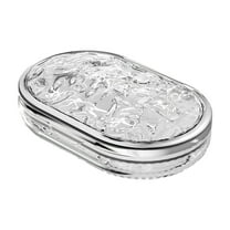 Hiroekza Airtight Vitamin Pill Organizer Medicine Organizer Dispenser Supplement Sorter Portable Large 4 Compartment Container 11x7x2.9cm for Outdoor Travel