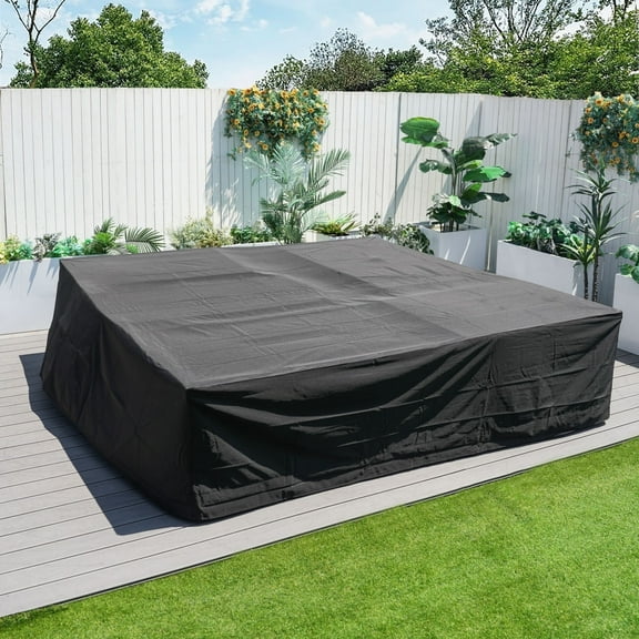 Direct Wicker 106" Waterproof Square Patio Furniture Cover, Black