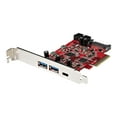 thumbnail image 1 of StarTech.com Carte USB PCIe 5 Ports, 10Gbps USB 3.1 Gen 2 PCIe avec 1x USB-C & 2x USB-A, 1x 2 Port IDC (Extension Interne 5Gbps), Carte USB C PCIe, Contrôleur PCI Express USB - Windows/macOS/Linux (PEXUSB312A1C1H) - Adaptateur USB - PCIe X3 3.0 Gen 2 - X2 + 2 USB - Rouge, 1 of 7