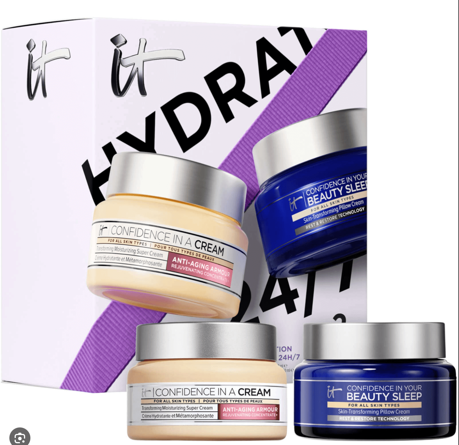 It Cosmetics Confidence in a Cream + In Your Beauty Sleep Night Cream *2 Full Sizes $123