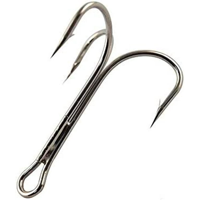 50pcs Fishing Hook Sharpened Treble Hooks 5 Size 2/4/6/8/10 Fishing Hook  Set Fishing Gear Equipment Accessories (2#) 