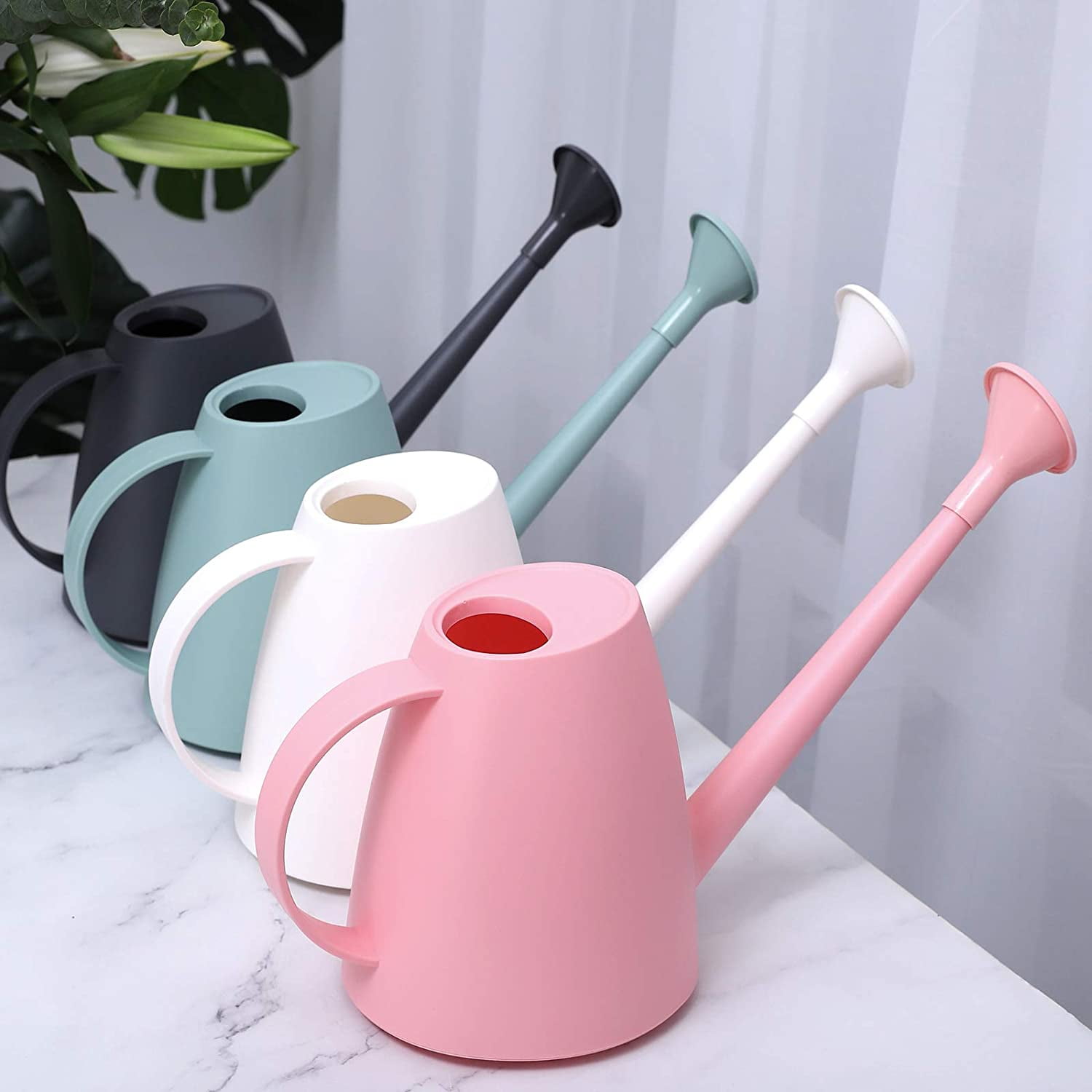 1 Gallon Watering Can with Detachable Shower Head for Outdoor and Indoor House Plants Flower Decorative Modern Garden Pot