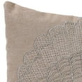 thumbnail image 2 of Jordan Manufacturing 18" x 18" Tan Seashell Nautical Square Reversible Decorative Throw Pillow with Bead Accent, 2 of 5