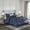 Navy, variant on OMCHOM 7 Piece Tufted Comforter, Tufted Lightweight Fluffy Bed Set with Comforter, Sheets, Pillowcases & Shams for All Season, Ivory Full