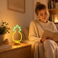 thumbnail image 2 of Neon Sign Table Lamp, USB Powered LED Neon Light with Base, Decorative Night Light for Bedroom Party Home Decor, 2 of 3
