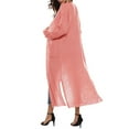 thumbnail image 3 of Women Fashion Lightweight Long Sleeve Cardigan Drape Open Front High Low Hem Sweater With Pockets Cardigan Lime Cardigans for Women Womens Heavy Cardigans Long Sleeve Cardigans for Women Long Knit, 3 of 5