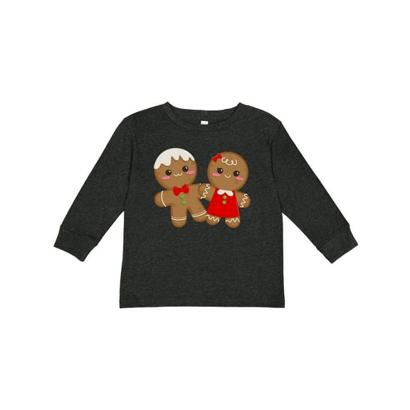 Inktastic Gingerbread Couple Boys or Girls Long Sleeve Toddler T-Shirt