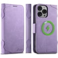 thumbnail image 4 of ELEHOLD Case for iPhone 16 Pro, Magnetic Leather Wallet Case with Card Holder Kickstand Flip Folio Cover Case,Purple, 4 of 5