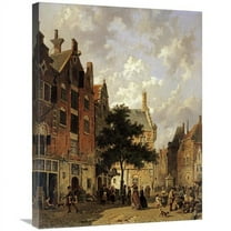 30 in. A Street Scene Art Print - Adrianus Eversen
