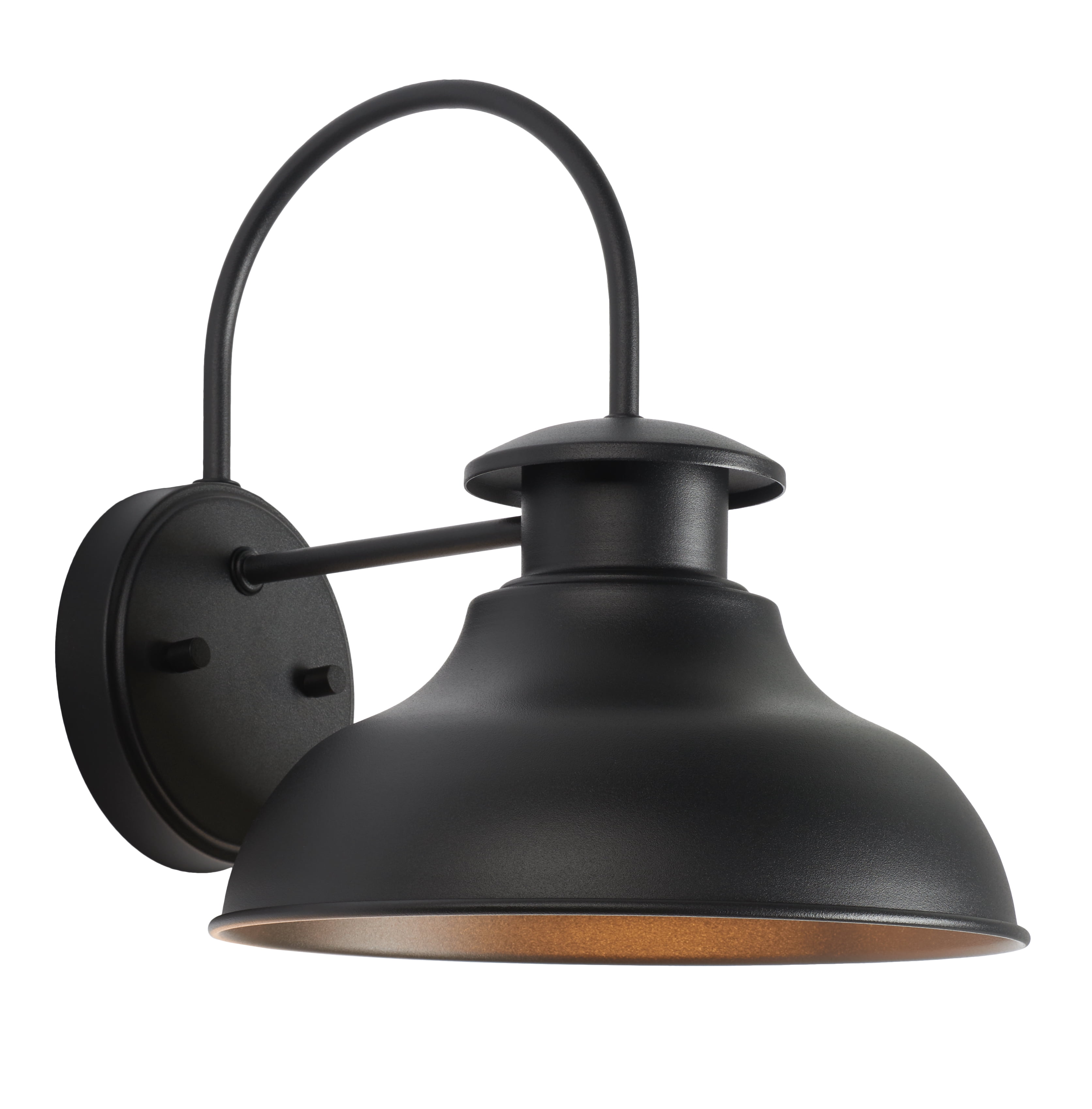 SAFAVIEH Linden 2-Light A19 Black Steel Wall Sconce with Black Shade, Set of 2