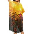 thumbnail image 4 of HELLHERO High Quality Fabrics Bathing Suit Cover Up for Beach Quick Dry Lightweight Red Bird and Sunflower Pattern, 4 of 6