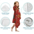 thumbnail image 7 of Red Christmas Gingerbread Man Pattern Hooded Bath Towel，50"x30" for Ages 3 To 12 Kids, Quick Dry Lightweight Soft Microfiber Hood Beach Towel Cover Up for Kids, 7 of 7