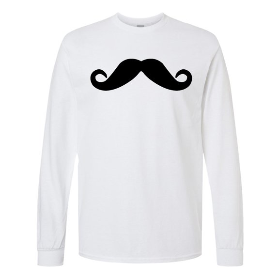 Inktastic Mustache Long Sleeve T-Shirt