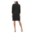 thumbnail image 2 of Tommy Hilfiger Womens Petites Chain V Neck Shift Dress Black 6P, 2 of 2
