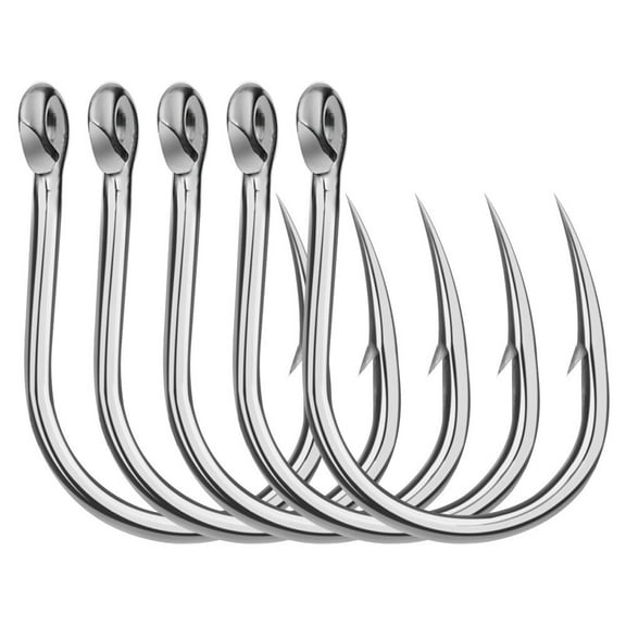 Big Game Hook Sizes 1/0 to 13/0 Stainless Steel Sharp Fishing Saltwater Hooks