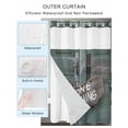 thumbnail image 2 of No Hook Shower Curtain with Snap in Liner,Vintage Farmhouse Green Board Waterproof Bath Curtain Double Layers with See Through Top Window,Funny Quote Seamless Hotel Shower Curtains 60x72in, 2 of 9