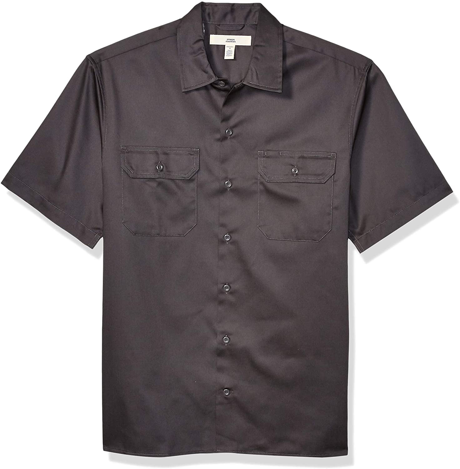 Mens Short-Sleeve Stain and Wrinkle-Resistant Work Shirt | Walmart Canada