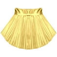 thumbnail image 4 of Aislor Kids Girls Shinny Metallic Sleeveless Turtleneck Crop Top with Skirt for Cheerleading Dancing Gold 12, 4 of 7