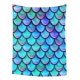 thumbnail image 1 of ABPHQTO Escamas de pescado Azul púrpura Dormitorio Sala de estar Arte Tapiz para colgar en la pared Tamaño 150x200 cm ABPHQTO QB-ZK-28-80x60, 1 of 1
