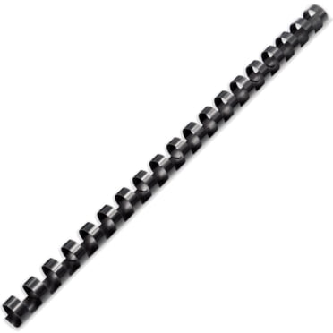 Leitz 12mm Black Plastic Comb Binding Spines - Pack Of 100 For 21-Hole Punches